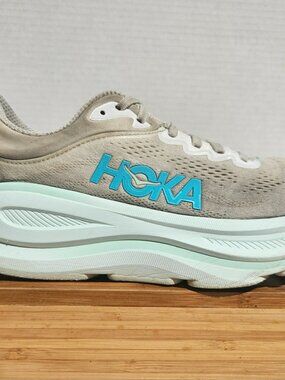 HOKA Bondi 9 Premium Plush Womens Running Shoes Frost Cielo Blue Size 8.5